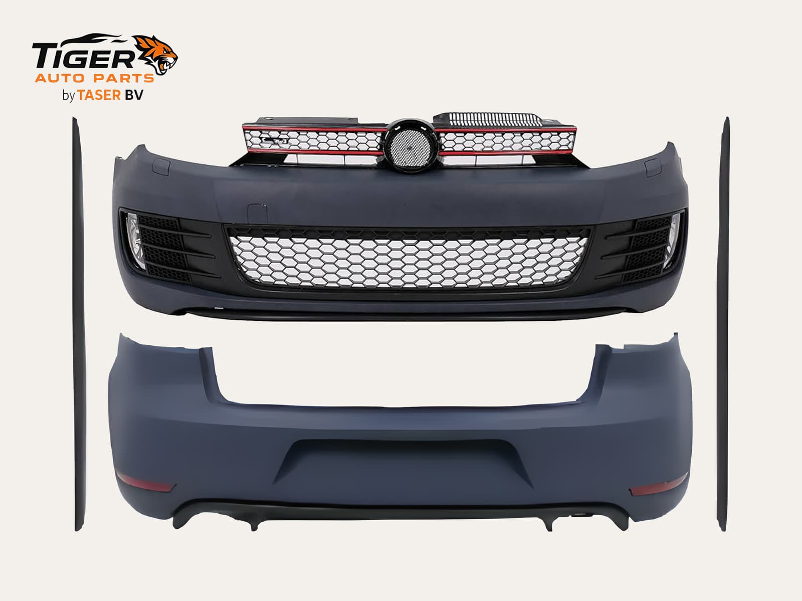 VW Golf 6 bodykit GTI look – voor- en achterbumper + sideskirts