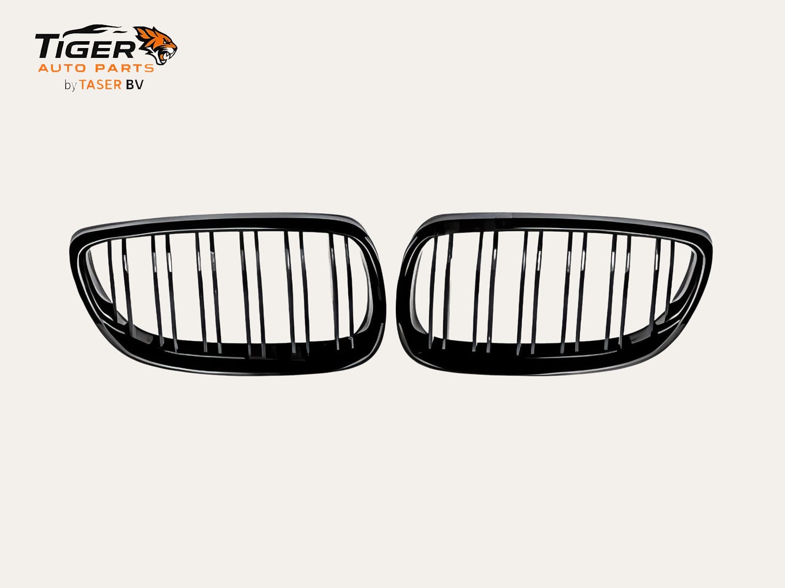 BMW 3-SERIE E92 LCI / E93 LCI COUPE / CABRIO 06-09 Dubbelspijls glanzend zwarte grillen