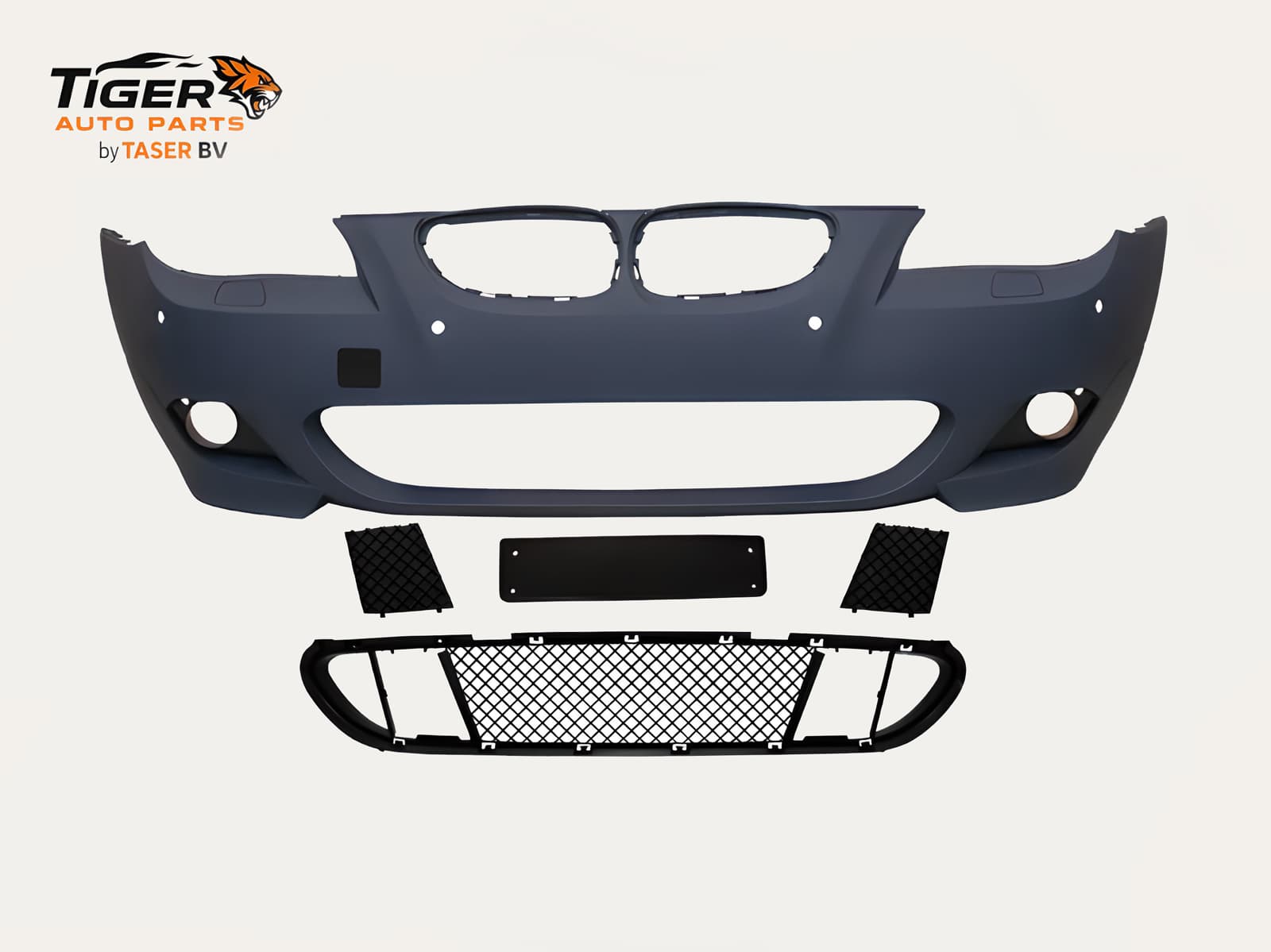 BMW E60 / E61 LCI voorbumper M-Tech compleet 18mm 2007-2010