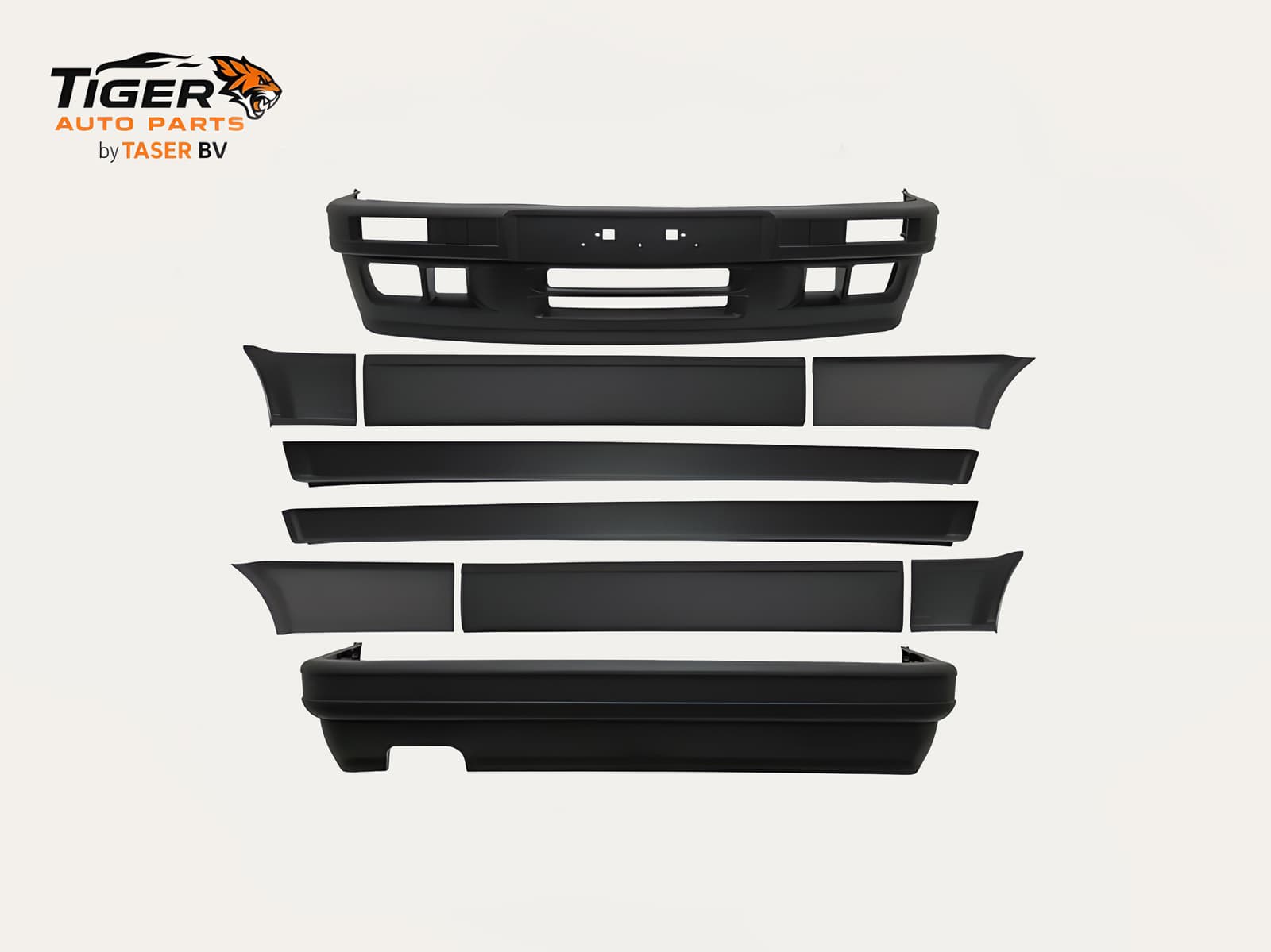 BMW E30 1984-1991 SEDAN M2-STYLE BODYKIT SET VOOR DUBBELE UITLAAT LINKS (1988-1991)