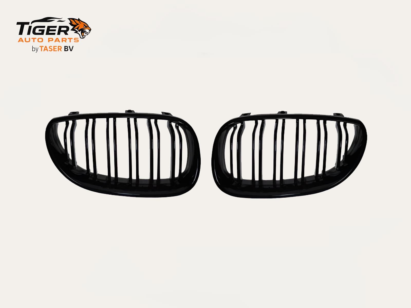 BMW E60 / E61 grillen dubbelspijls glanzend zwart 2003-2010
