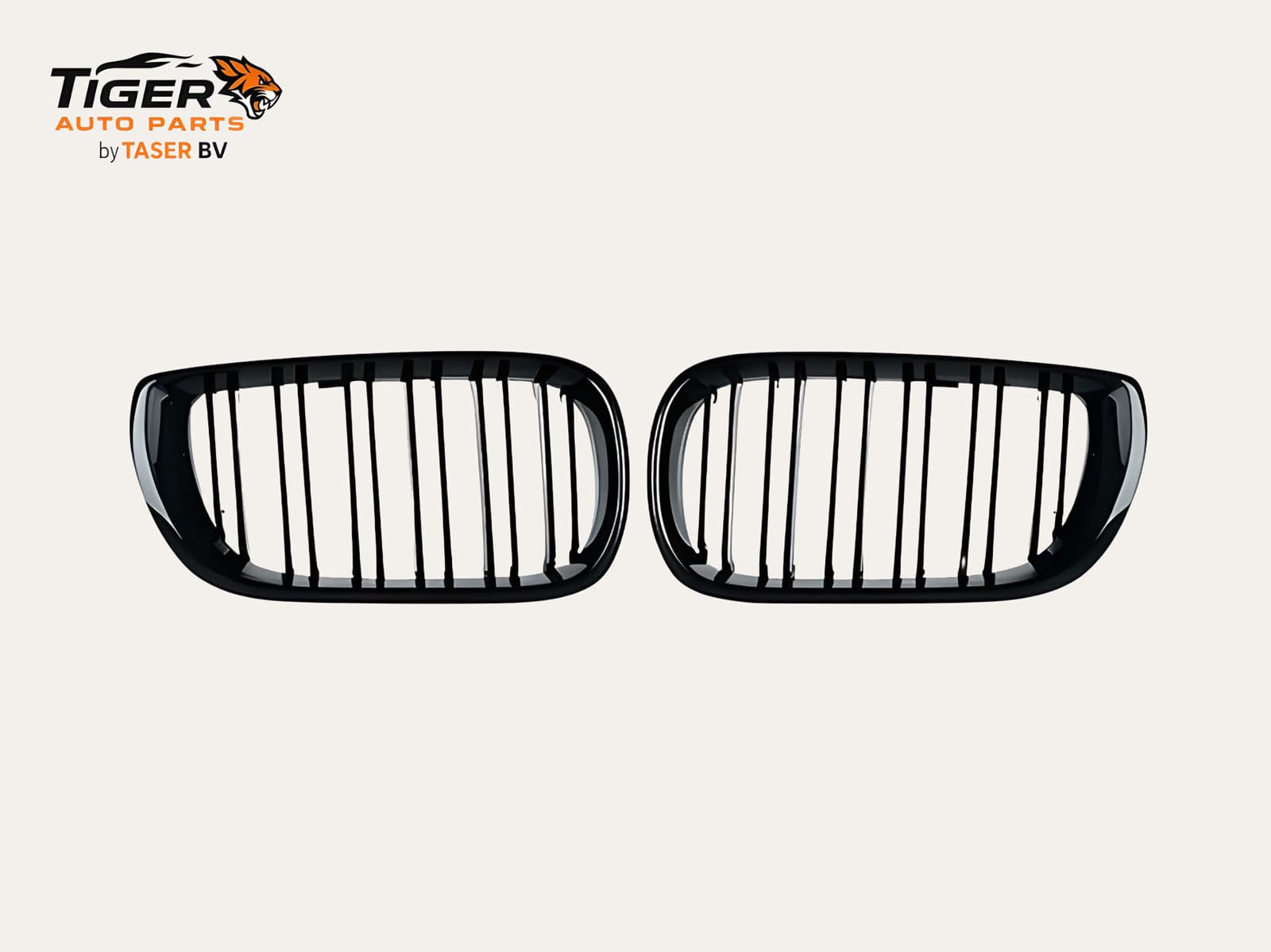 BMW 3-SERIE E46 Sedan / Touring 02-05 Dubbelspijls glanzend zwarte grillen SEDAN EN TOURING