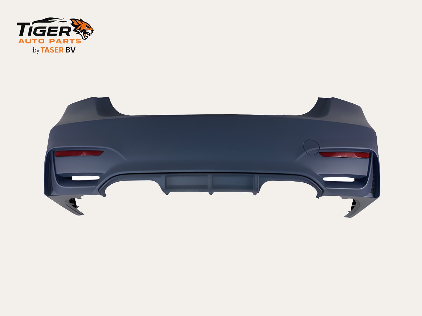 BMW 3-SERIE F30 12-18 ACHTERBUMPER COMPLETE ///M3-STIJL MET PARKEERSENSOR-GATEN EN DUBBELE UITLAAT