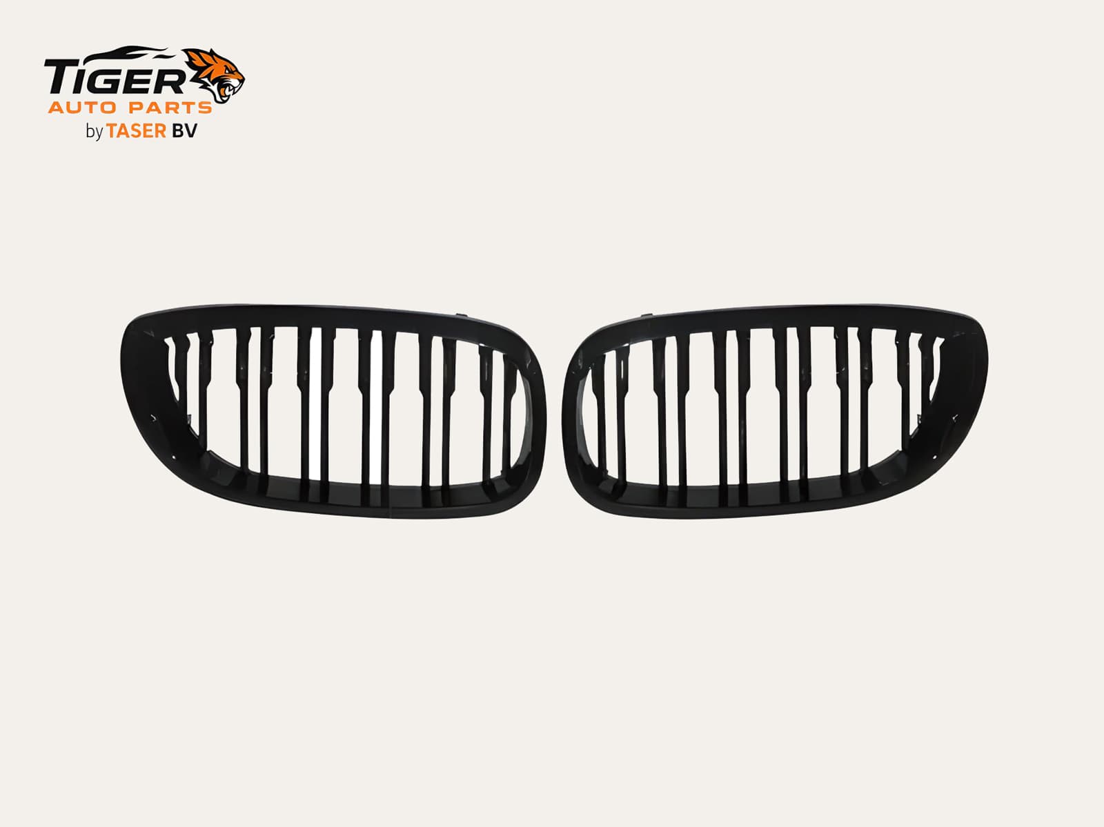BMW 3-SERIE E46 Coupe / Cabrio 03-06 Dubbelspijls glanzend zwarte grillen COUPE EN CABRIO