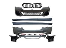 BMW 5-SERIE G30 20> BODY KIT M-TECH PAKKET: BUMPERSET MET PDC VOOR + ACHTER, DUBBELE UITLAAT, INCLUSIEF SIDESKIRTS EN GRILLE (ZONDER UITLAATKLEPPEN)