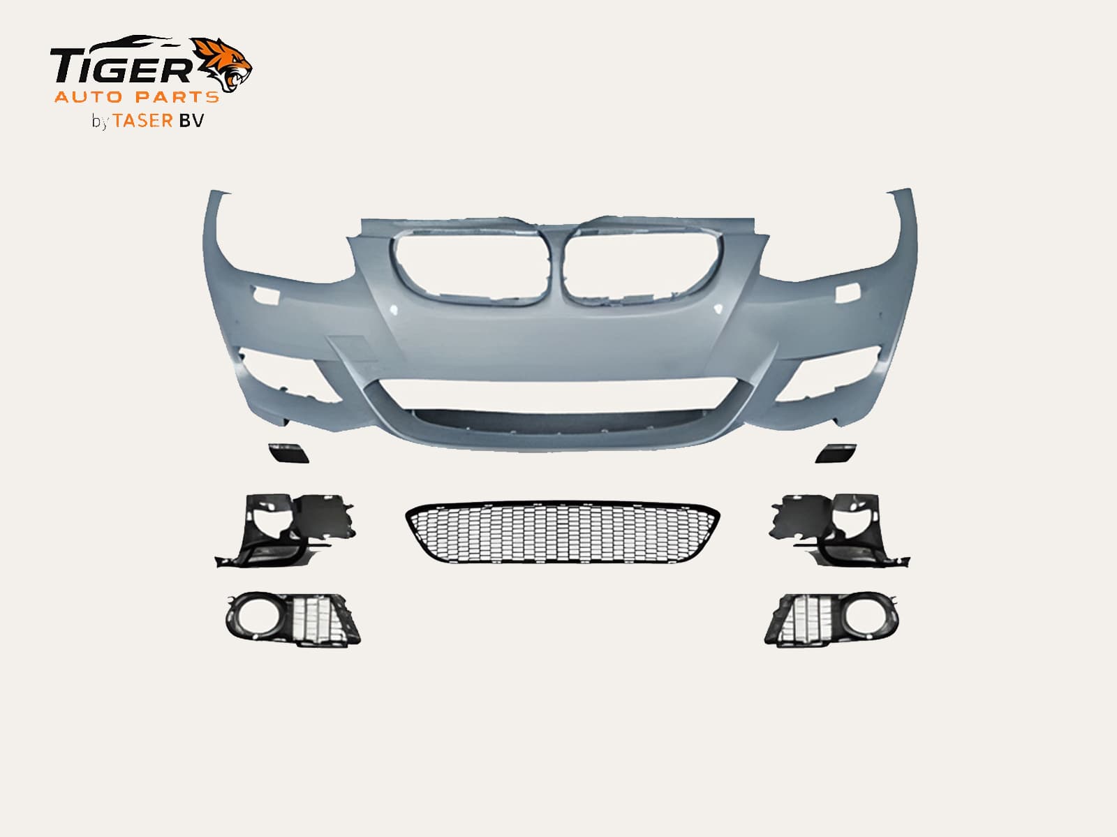 BMW 3-SERIE E92-E93 COUPE / CABRIO 06-09 VOORBUMPER COMPLETE MET KOPLAMPSPROEIERS EN PDC M-TECH