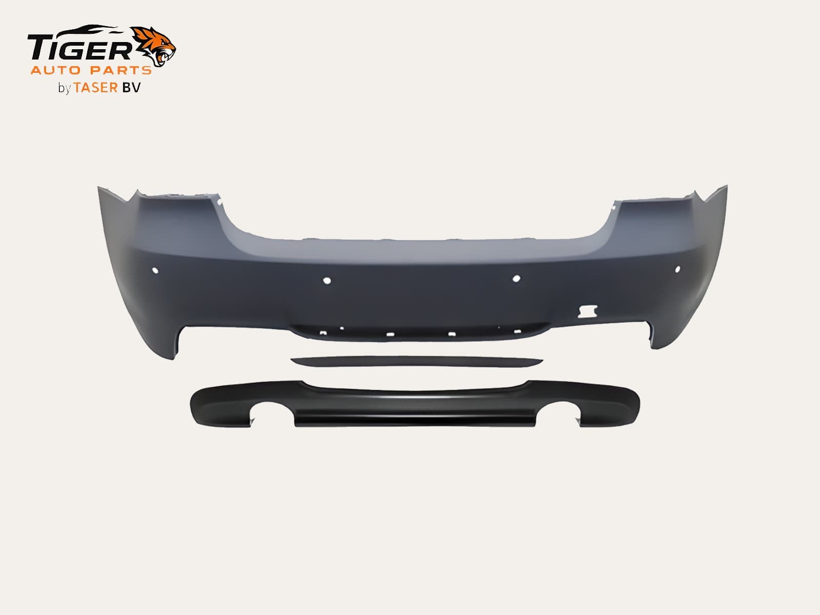 BMW 3-SERIE E90 SEDAN 05-11 ACHTERBUMPER MET PDC, 2-UITLAAT (LINKS-RECHTS) M-TECH VOOR 335I