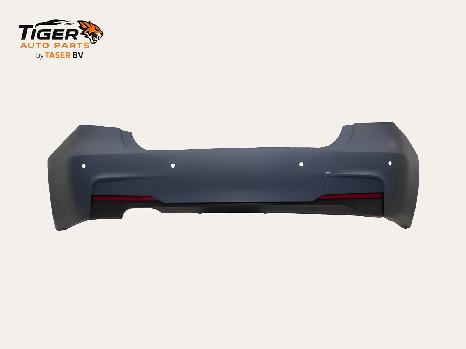 BMW 3-SERIE F30 12-18 ACHTERBUMPER COMPLETE M-TECH MET PARKEERSENSOR-GATEN EN ENKELE UITLAAT